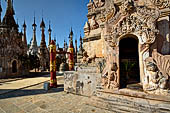 Kakku Pagoda complex. Detail of the stupa inside the cluster of pagodas that make up the complex. Shan State, Burma (Myanmar). 
